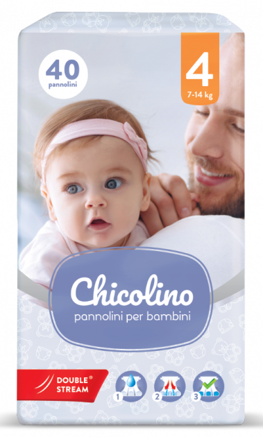 Підгузки дитячі Chicolino р. 4 7-14 кг 40 шт.