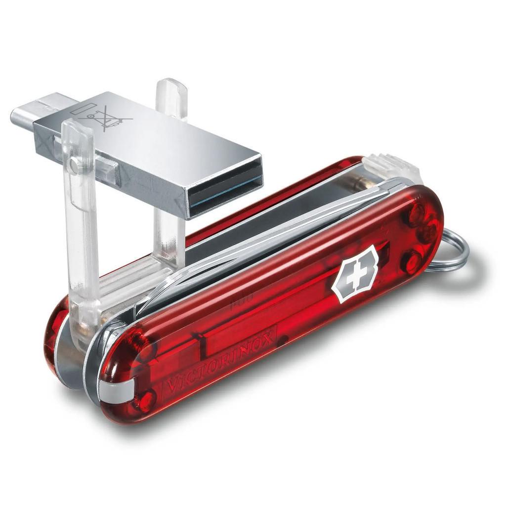 Нож складной Victorinox VictorinoxWor USB 3.0/3.1 32 Gb 58 мм Прозрачно-красный (m344510) - фото 3