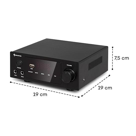 Усилитель мощности звука Auna AMP-2 DG 2x50 Вт RMS BT/USB - фото 6