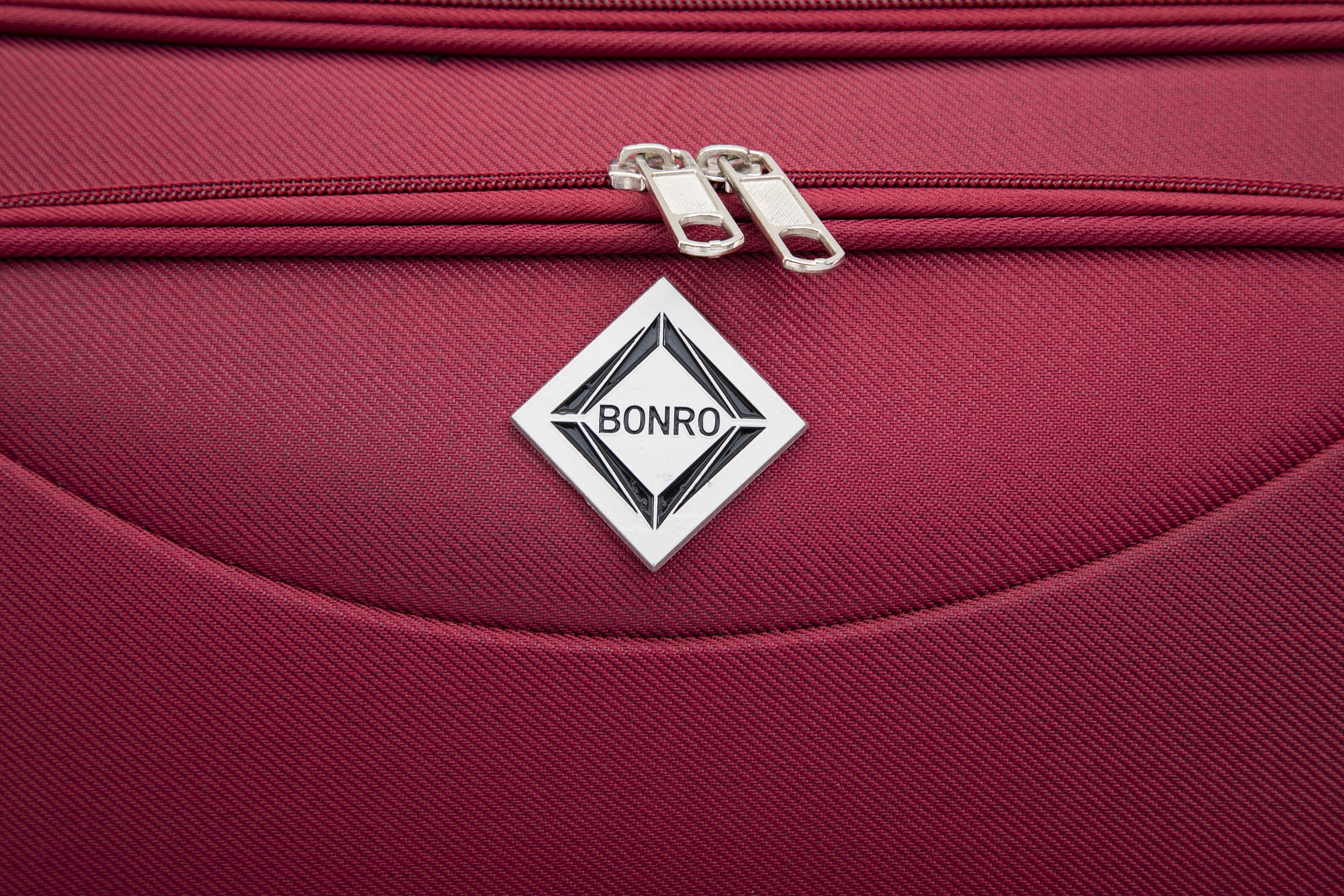 Чемодан Bonro Tourist 4 колеса 3 шт. Вишневий (2178) - фото 3 Чемодан Bonro Tourist 4 колеса 3 шт. Вишневий (2178) - фото 3