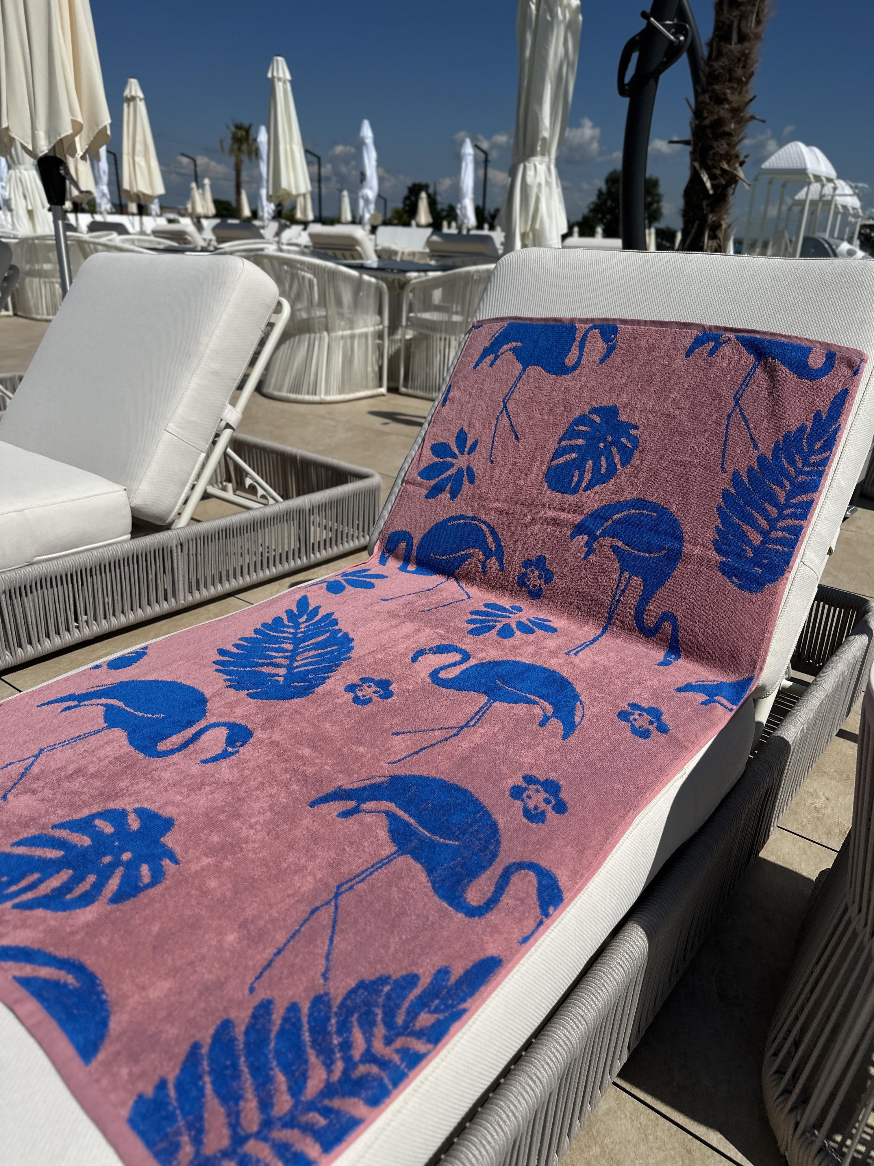 Рушник пляжний Фламінго 70х140 см Рожевий (11067922)