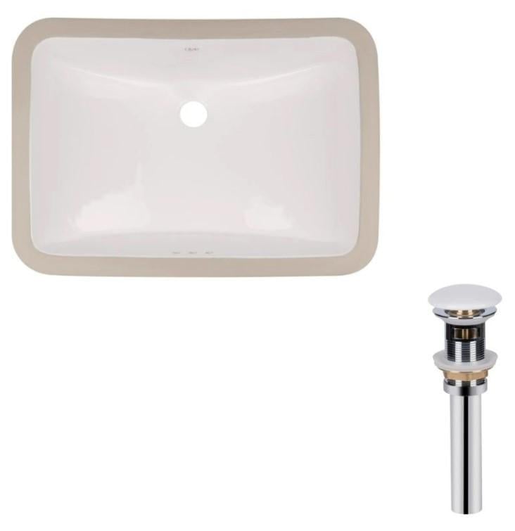 Раковина врезная овальная Qtap Stork 570x390x210 мм с донным клапаном PU02O White (QT15116030WN47294)