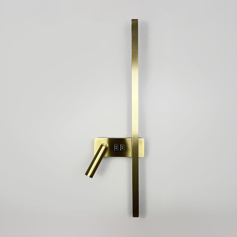 Светильник настенный светодиодный Lighthouse LNF-17518/2 L AB 21W/4W лева спот с 2-мя выключателями 65 см сЛатунь