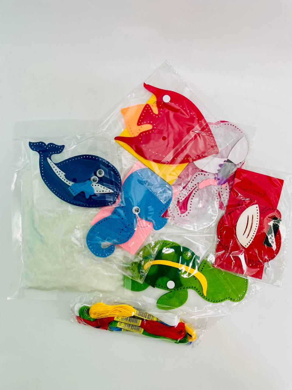 Набор 4FUN Game Club Пошей Сам 6 фигурок/шаблоны из фетра/нитки/пластиковые иглы/наполнитель - фото 2 Набор 4FUN Game Club Пошей Сам 6 фигурок/шаблоны из фетра/нитки/пластиковые иглы/наполнитель - фото 2