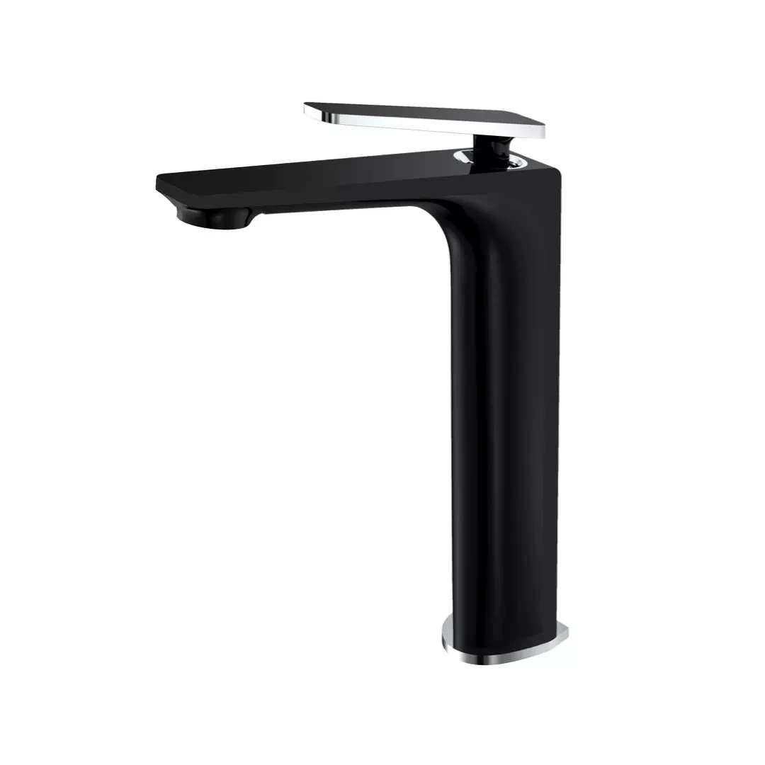 Смеситель для раковины высокий Frap F1057-2 Черный/Хром (F1057-2)