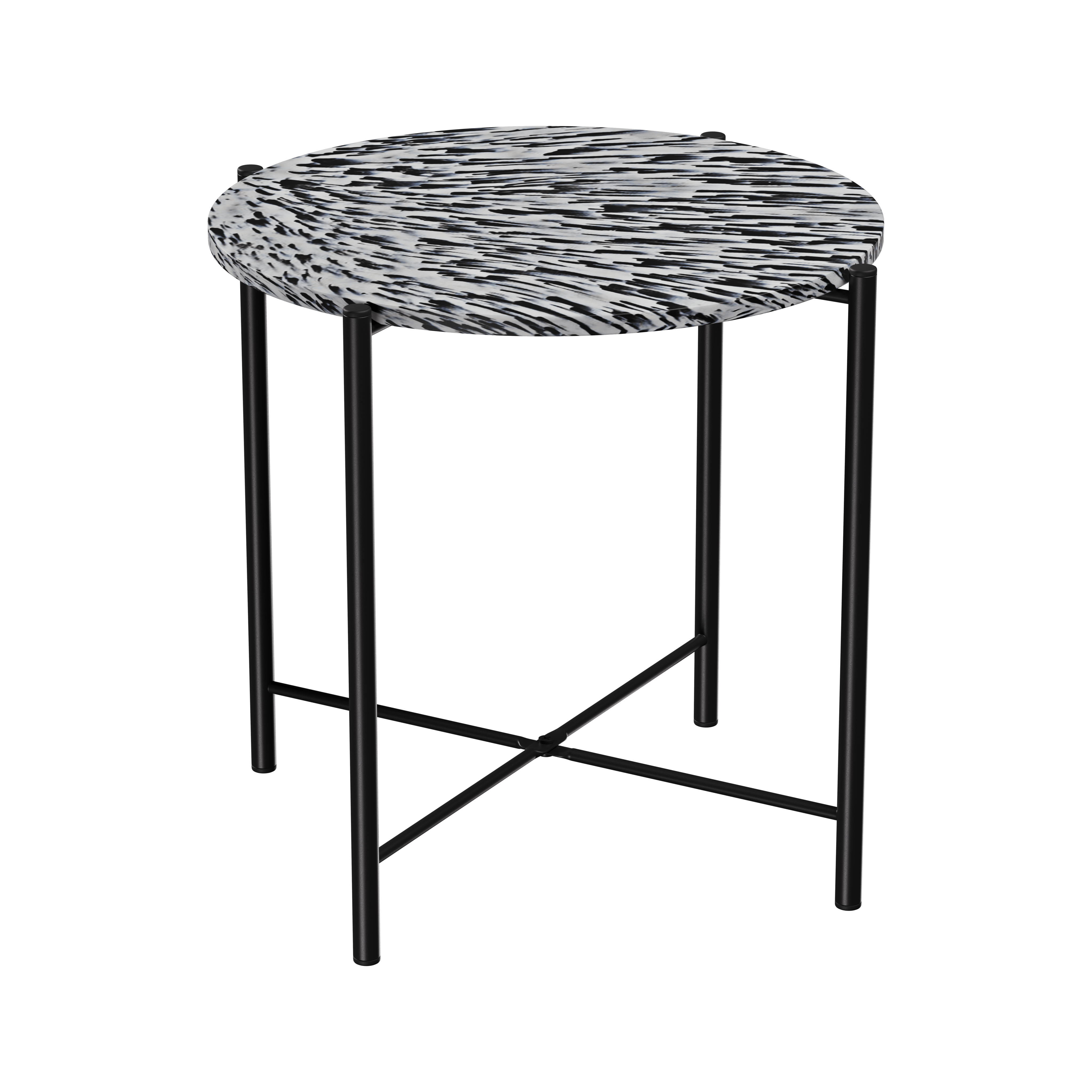 Стіл журнальний Recast Plastic граніт круглий 50 см (CTR50)