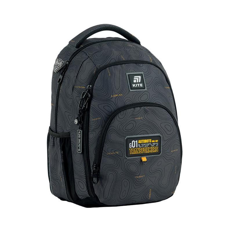 Рюкзак KITE Education teens Transformers 42x32x13 см 19,5л Серый (TF25-905M)