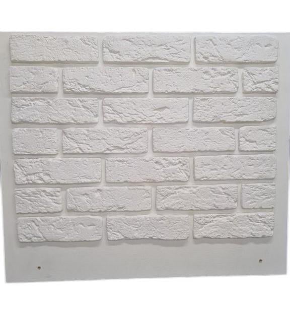Декоративна плитка гіпсова Клінкерний 195x60x12 мм Білий (30833567)