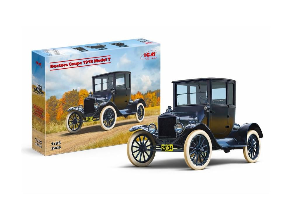 Сборная модель ICM Модель T 1918 Доктор Купе Американский пассажирский автомобиль (35830)