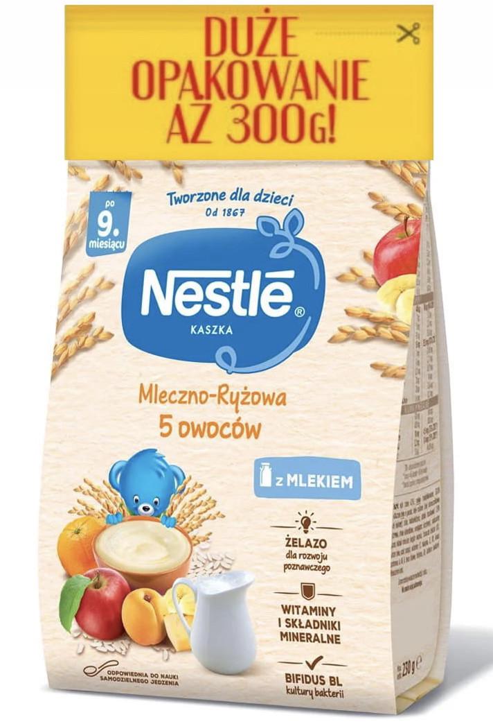 Молочно-рисова каша Nestle 5 плодів для дітей з 9 місяців 300 г