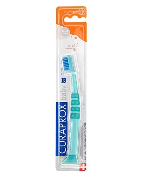 Зубная детская щетка Curaprox CS Baby с гуммированной ручкой 0-4 лет Зеленый