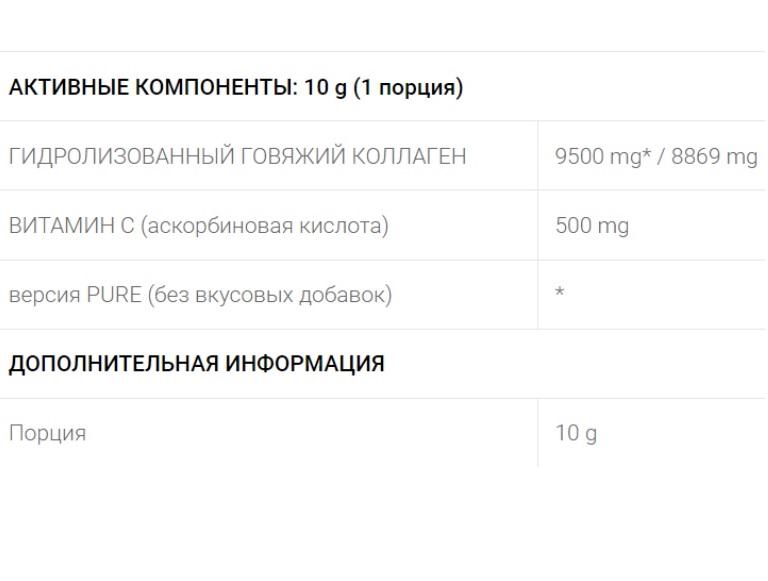 Хондропротектор (для спорта) OstroVit Collagen And Vitamin C 400 g /40 servings/ Raspberry Lemonade Mint - фото 2