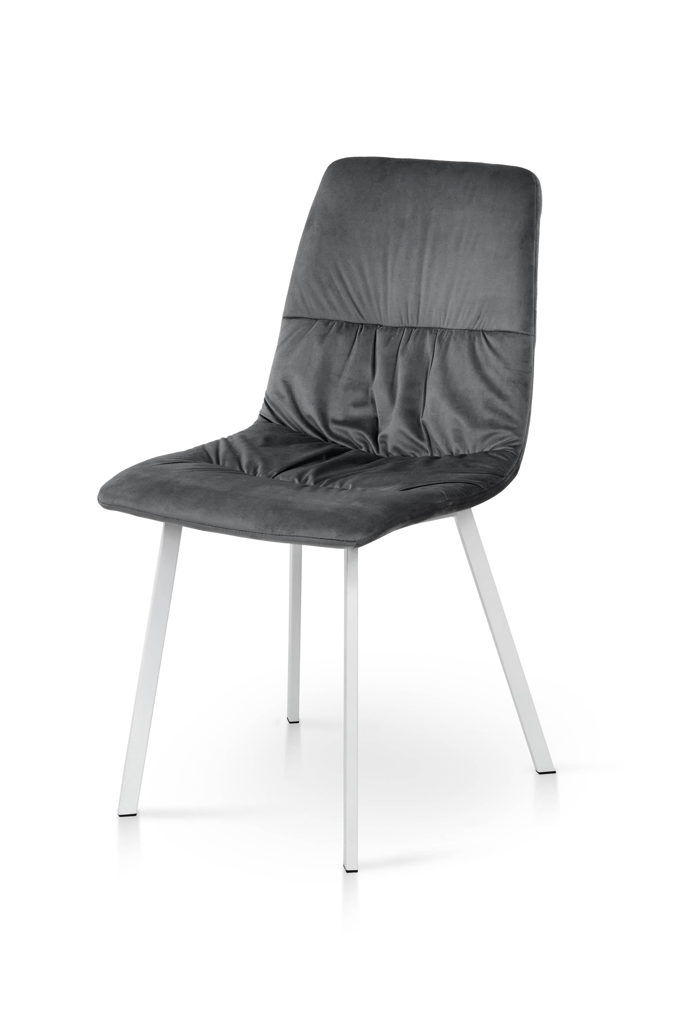 Стул для кухни и гостиной ГРЕЙС Авери 440х890х460 мм Белый/Серый (GAА0056392)