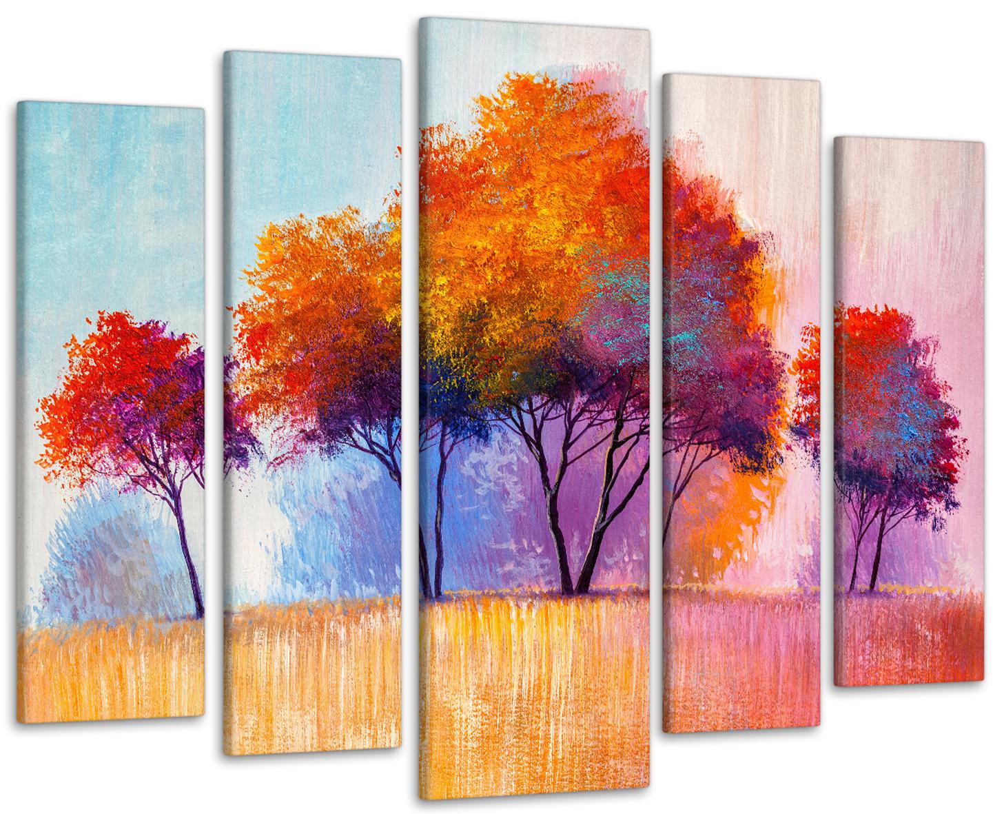Картина модульна Абстракція Дерева 110х160 см (Art-428_5)