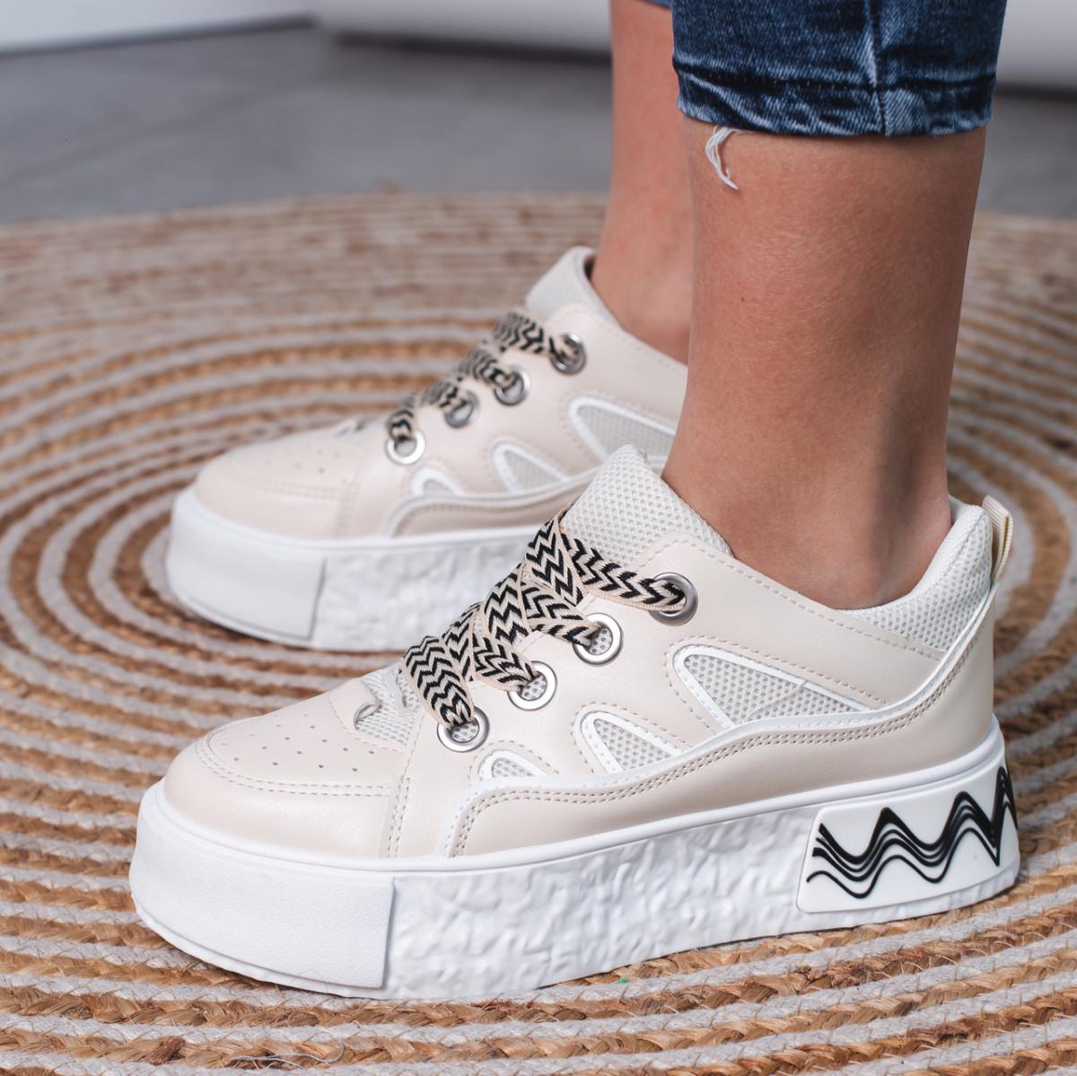 Кросівки жіночі Fashion р. 39 24,5 см Бежевий (3483)