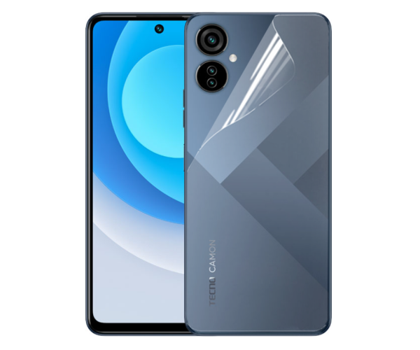 Противоударная гидрогелевая пленка Hydrogel Film для Tecno Camon 19 Neo на заднюю панель Transparent