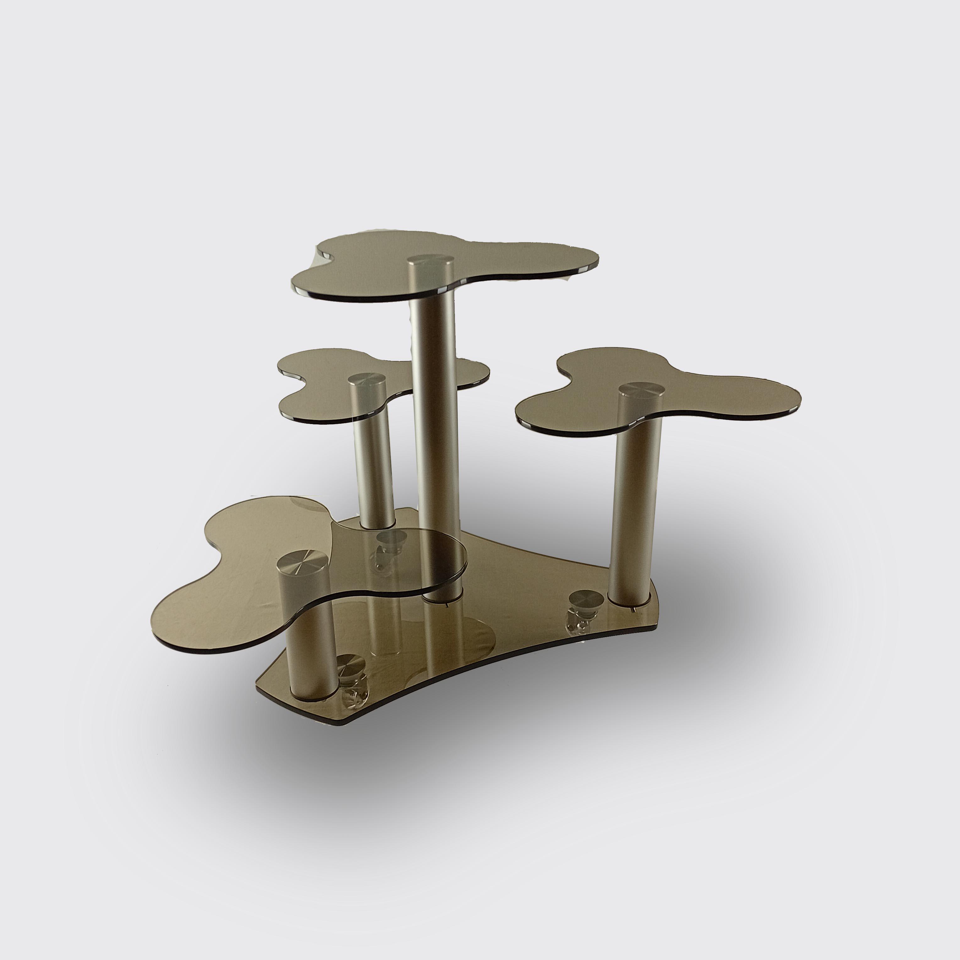 Подставка для цветов Commus Каскад Т bbbbb-nks60 стеклянная на силиконовых колесиках 585х500х550 мм Коричневый (222220081)