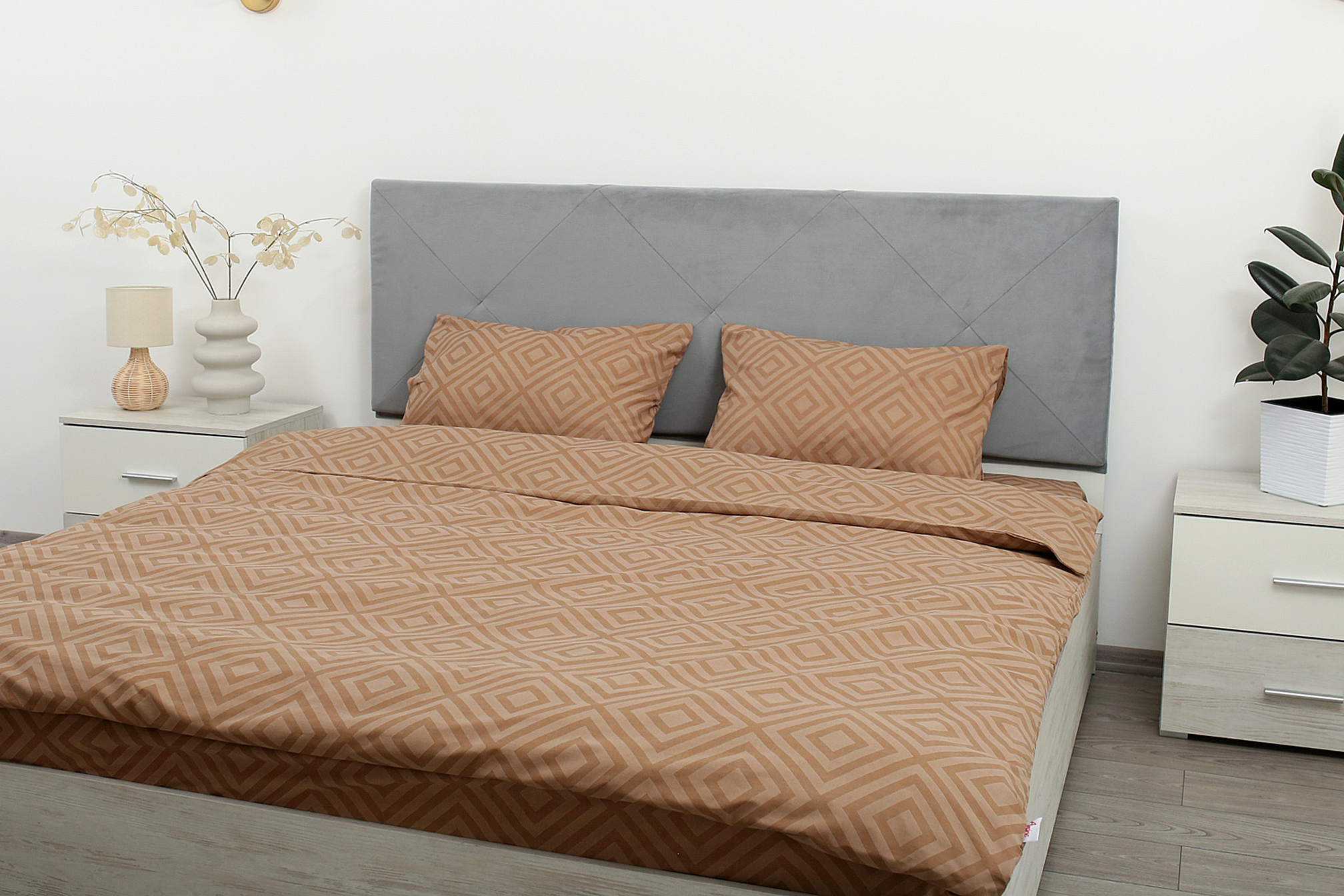 Комплект постельного белья евро Amore GLux-141 бязь Песочный (KPB-Ae-Glux-141natural(50x70)_) - фото 2 Комплект постельного белья евро Amore GLux-141 бязь Песочный (KPB-Ae-Glux-141natural(50x70)_) - фото 2