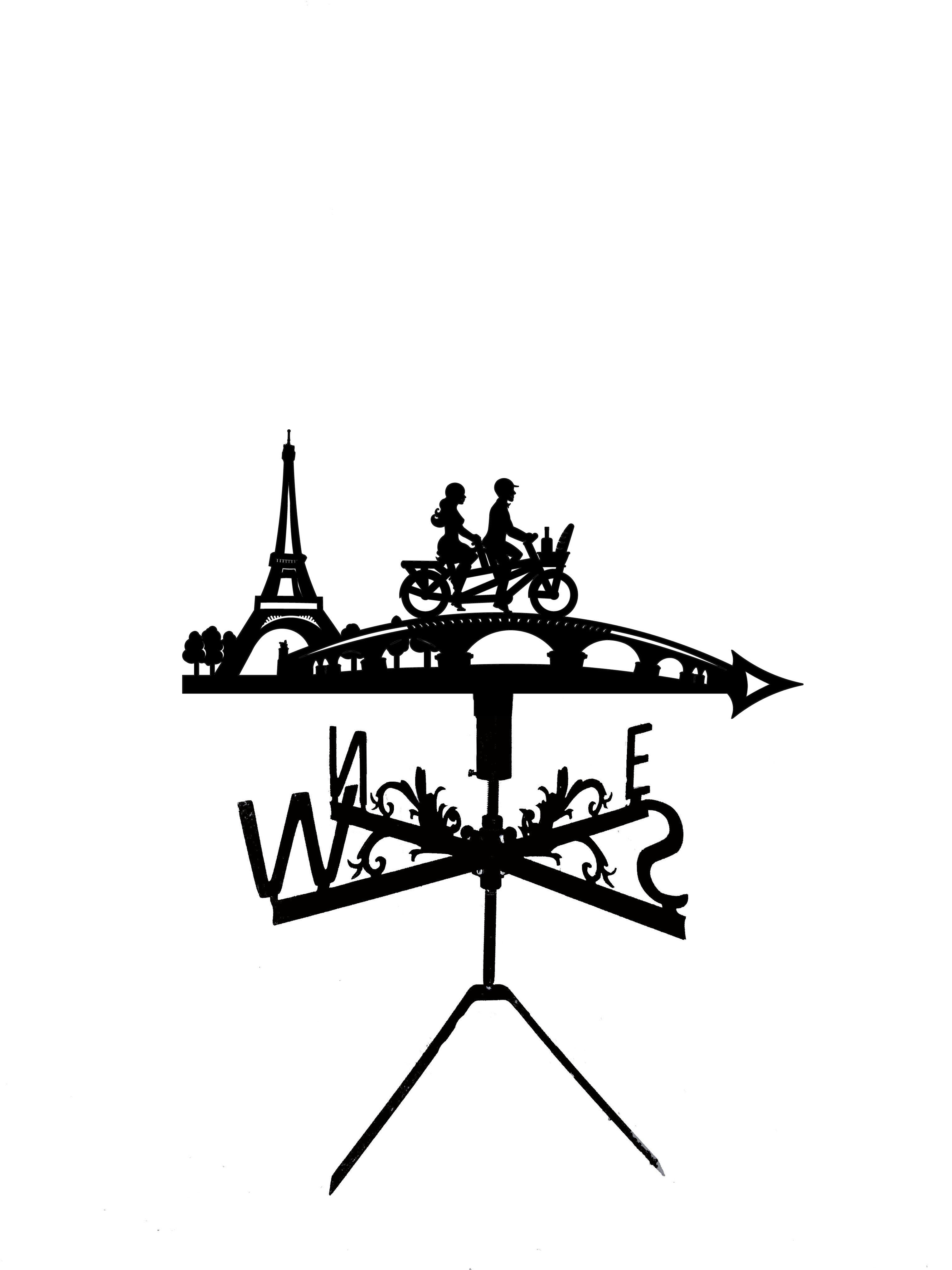 Флюгер на беседку/колодец Париж Эйфелева башня (27477172)