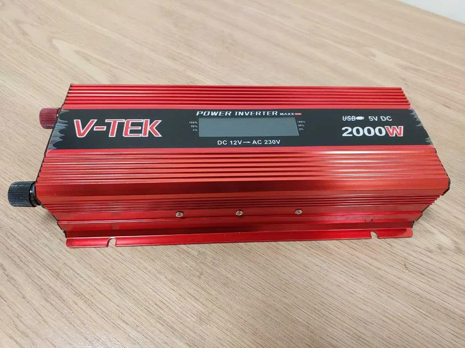 Інвертор V-TEK 12-220 V 2000 W USB 50 Гц (14-36-2000vtekd) - фото 6