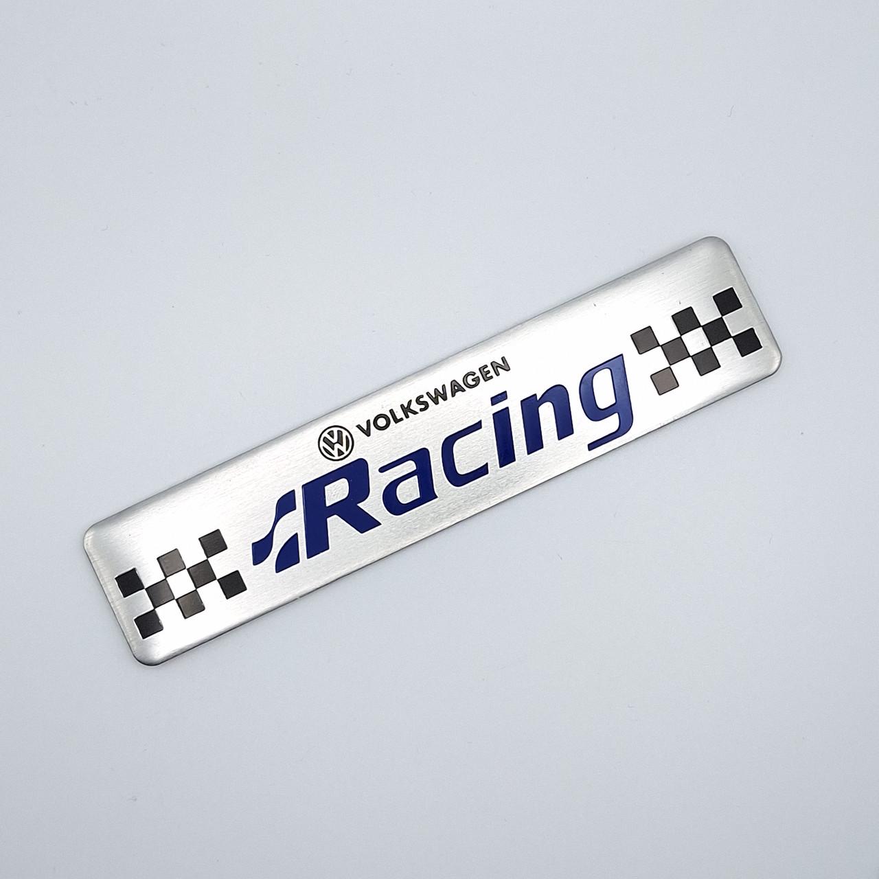 Эмблема алюминиевая Volkswagen Racing 12х2,6 см (2035493503)