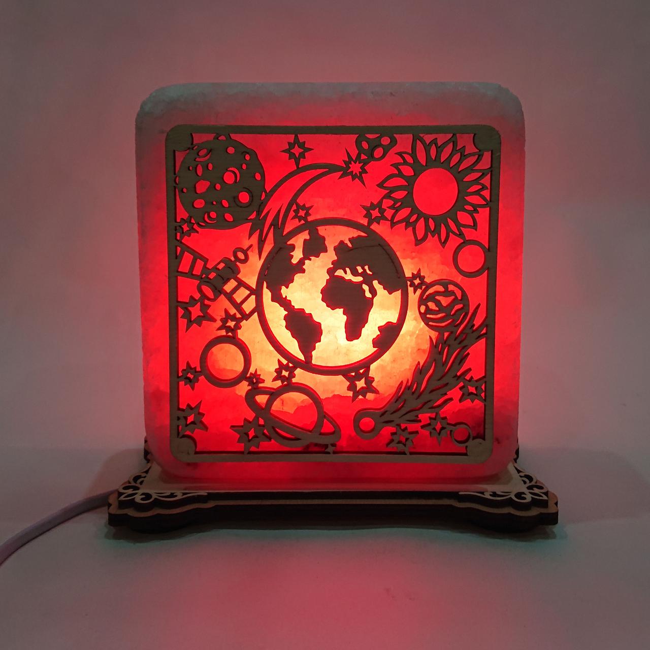 Соляной светильник Космос (k-0008-r)