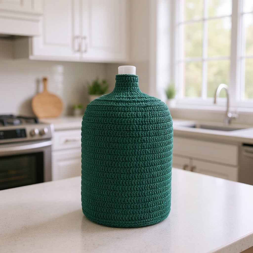 Чохол на бутль Svetla.jute із бавовни ручної роботи для бутля 19 л Смарагдовий (JUTE0080) Чохол на бутль Svetla.jute із бавовни ручної роботи для бутля 19 л Смарагдовий (JUTE0080)