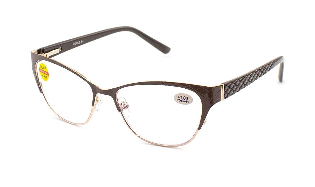 Окуляри для зору в металевій оправі Verse 24003-C2 Blue Blocker -1,00 (27836138)