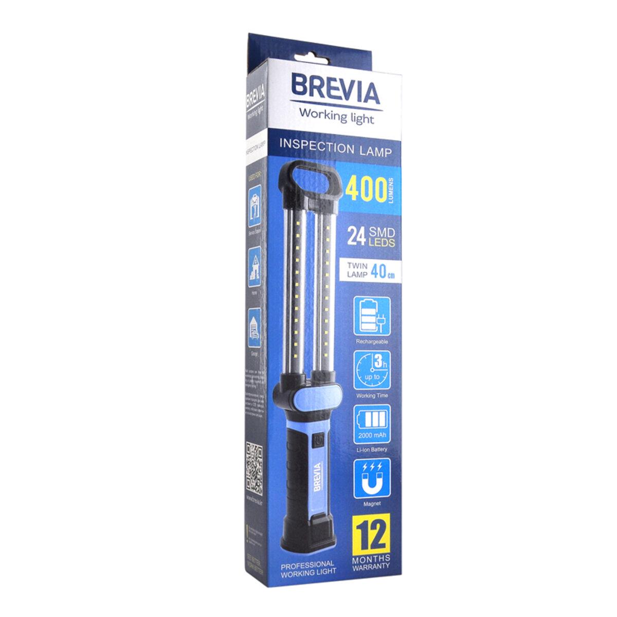 Ліхтар інспекційний Brevia світлодіодний LED 24SMD 40 см 400lm 2000 mAh Micro-USB (18298320) - фото 6