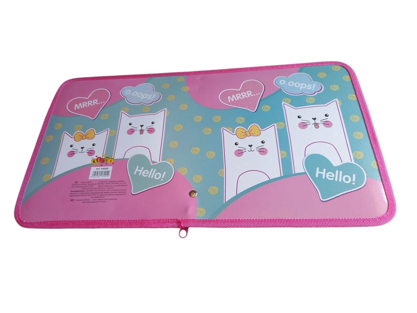 Папка для зошитів В5 картонна My cat Kidis Рожевий (14056)