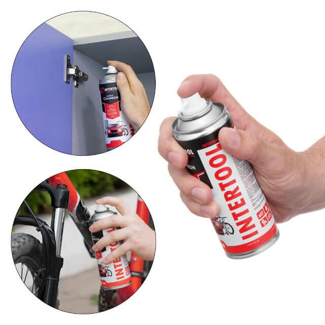 Cмазка силиконовая Intertool FS-6020 аэрозоль 200 мл (7329756) - фото 4