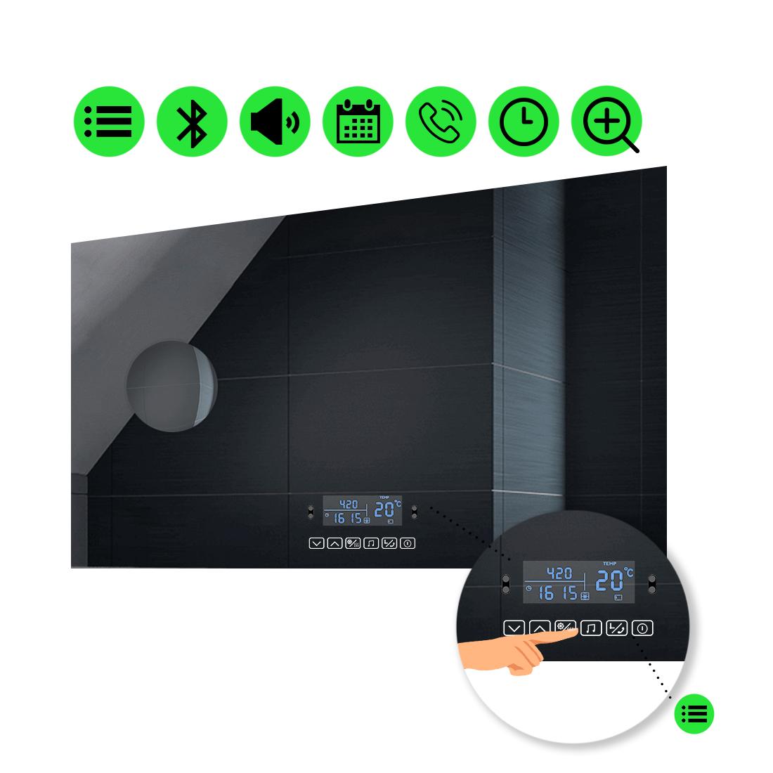 Зеркало с LED подсветкой Lucia с Smart-блоком и линзой без подсветки 60x80 см (lucia43)