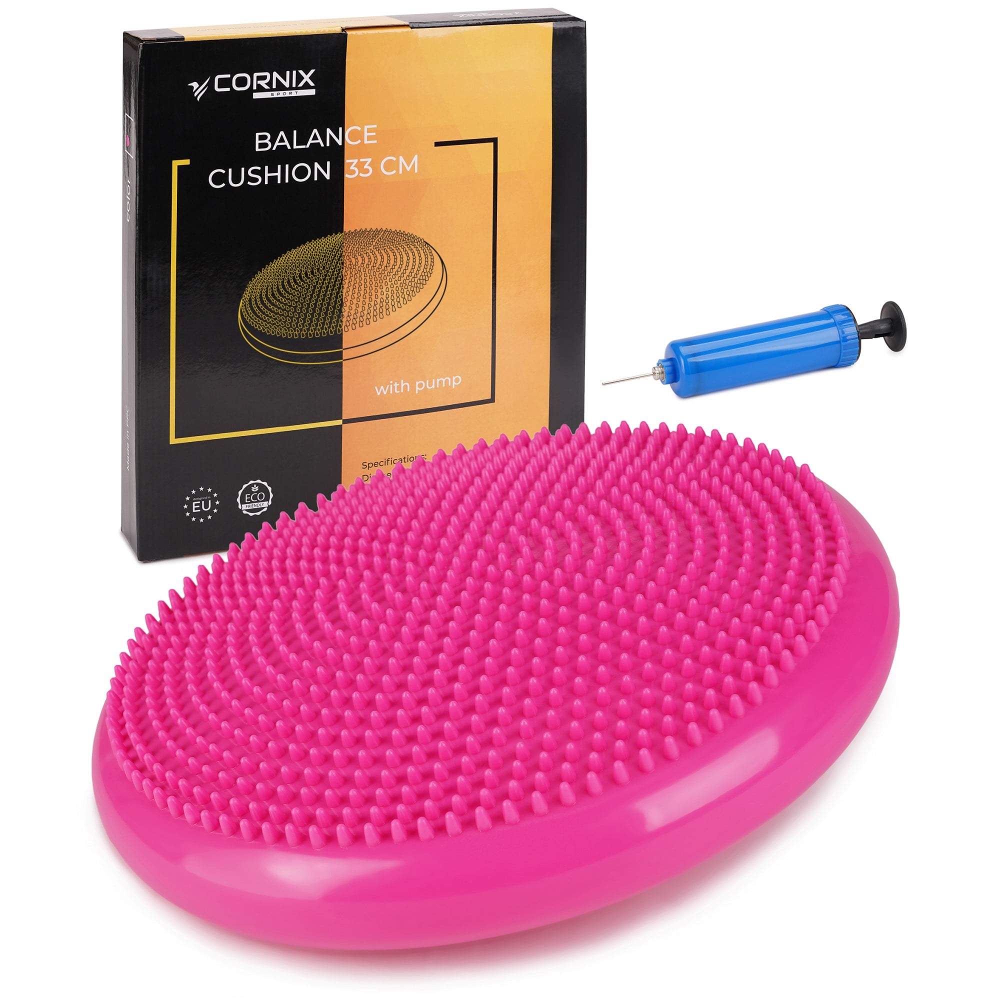 Балансировочная подушка-диск Cornix XR-0055 сенсомоторная массажная 33 см Pink (3846) Балансировочная подушка-диск Cornix XR-0055 сенсомоторная массажная 33 см Pink (3846)