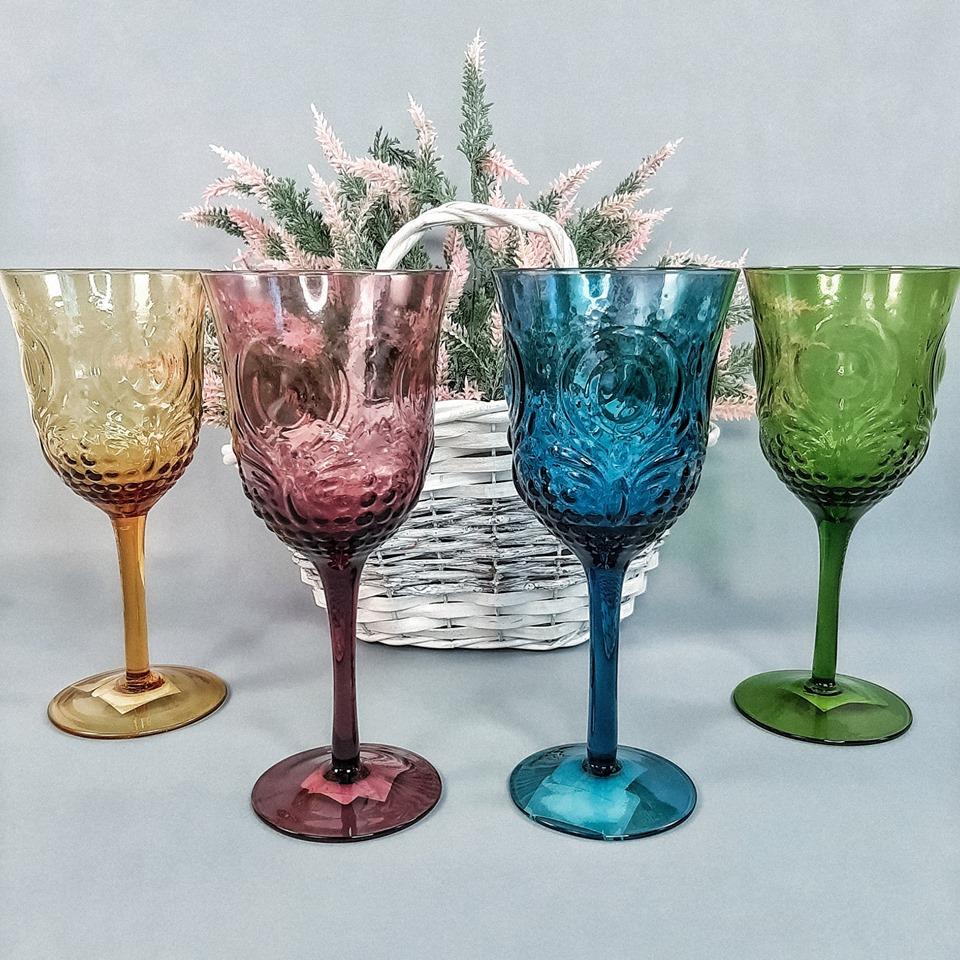 Келихи з візерунком Elisey 001HH/amber 380 мл 6 шт. Оливковий (118-81-001HH/green) - фото 3 Келихи з візерунком Elisey 001HH/amber 380 мл 6 шт. Оливковий (118-81-001HH/green) - фото 3