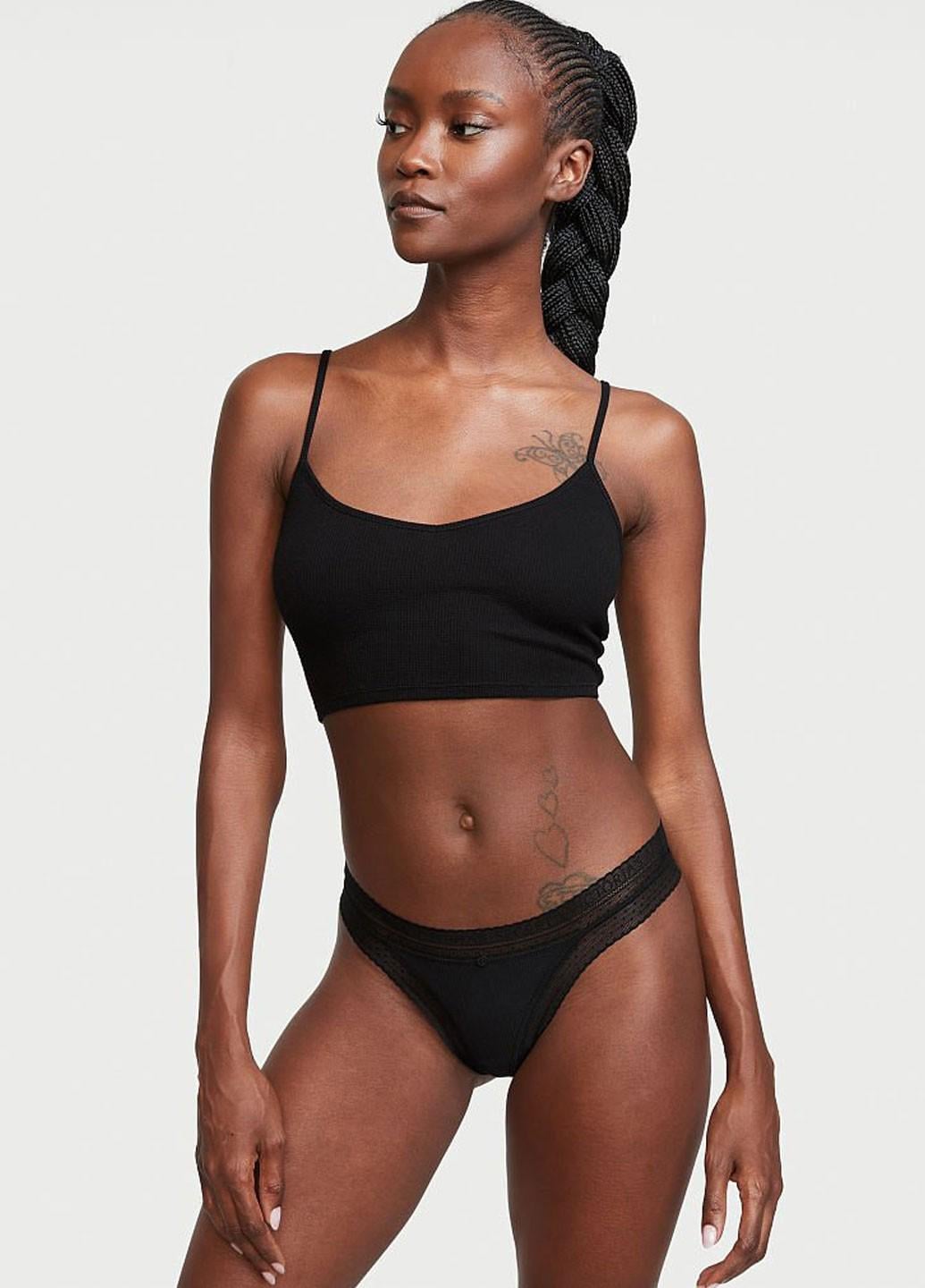 Женские трусы Victoria's Secret 1440000120541QB4M M Черный (52455355)