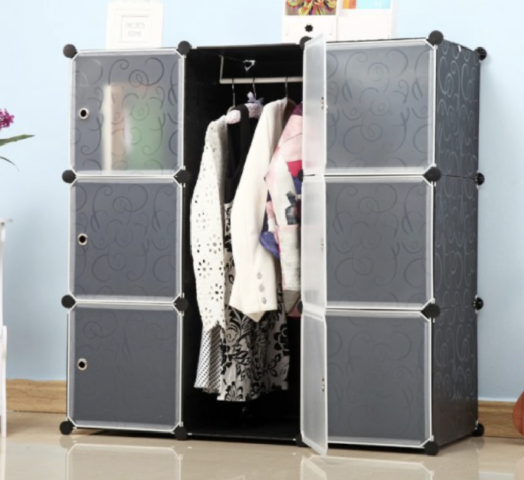 Шафа пластикова для одягу на 3 секції модульна (Е500008)