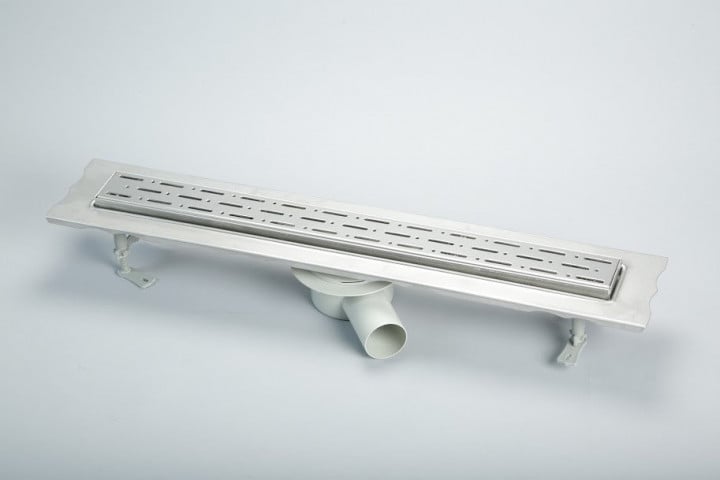 Душевой канал с горизонтальным фланцем Maxiflow Elit Legal 360 80 см решетка "дождь" 4043.00360K.080.1