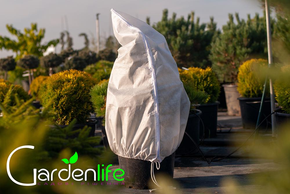 Чехол для укрытия растений Gardenlife Конус с стопером 50 г/кв.м 160х160 Белый (8132200000024) - фото 2