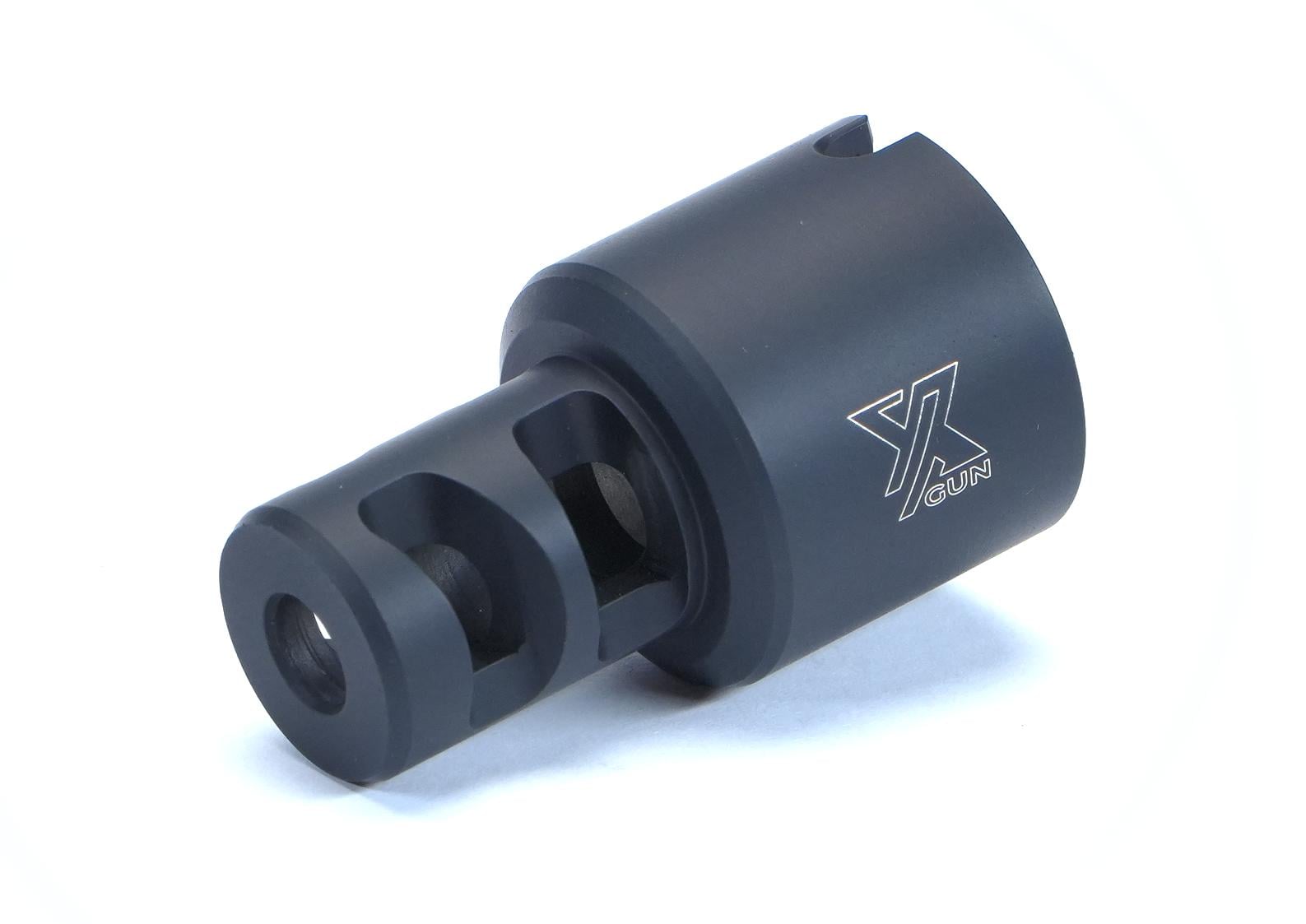 Дульне гальмо-компенсатор Xgun Impulse кал 5,45, АК74, АКСУ різьба 24х1,5 нержавіюча сталь 420 AISI Black Дульне гальмо-компенсатор Xgun Impulse кал 5,45, АК74, АКСУ різьба 24х1,5 нержавіюча сталь 420 AISI Black