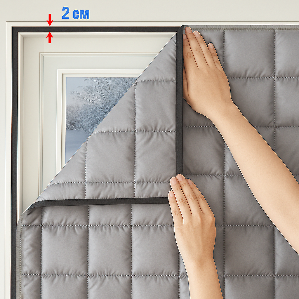Штори теплоізоляційні на магнітах P 120x210 см Сірий - фото 7 Штори теплоізоляційні на магнітах P 120x210 см Сірий - фото 7