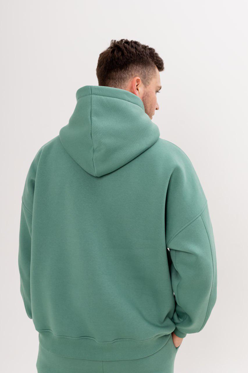 Спортивний костюм чоловічий Oversize Demi з начосом L/М Зелений (BL7390-888) - фото 3 Спортивний костюм чоловічий Oversize Demi з начосом L/М Зелений (BL7390-888) - фото 3