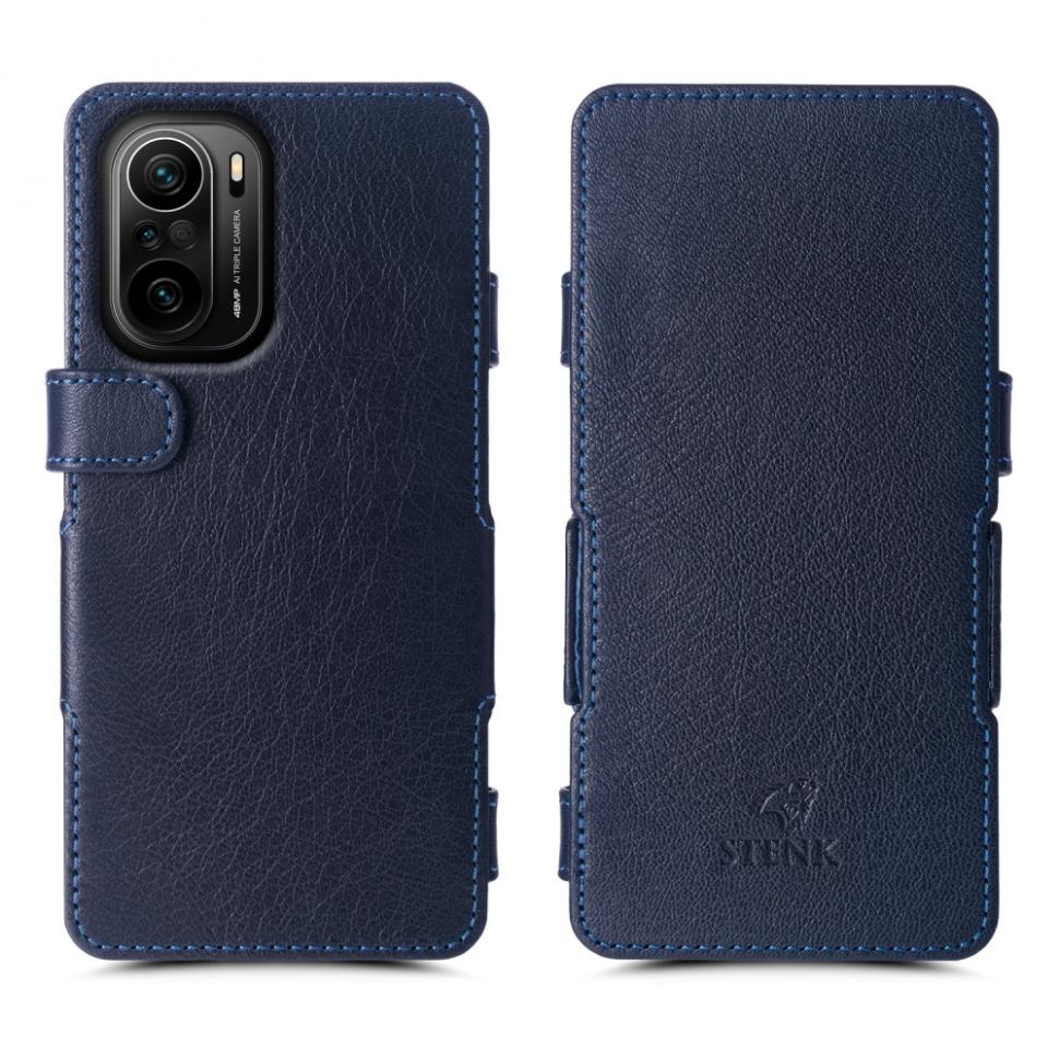 Чехол книжка Stenk Prime для Xiaomi Poco F3 Синий (69081)