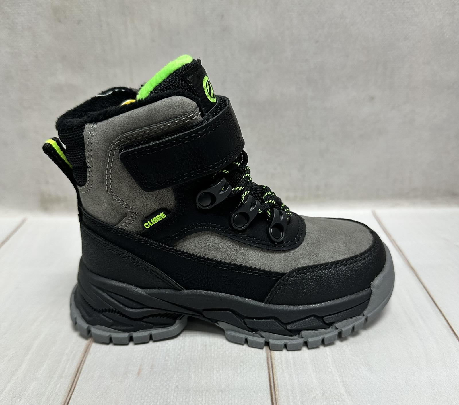 Черевики дитячі зимові на овчині Clibee р.29 19 см Сірий