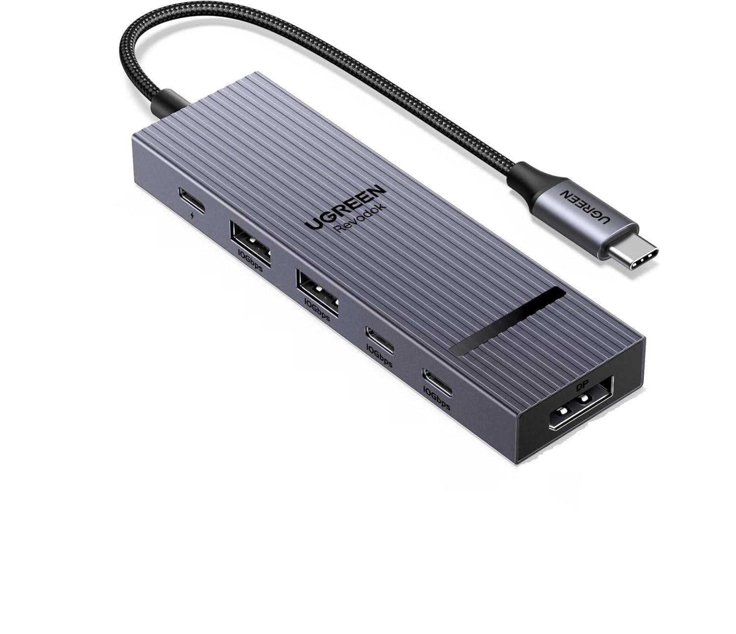 Концентратор UGREEN CM818 Revodok Pro USB-C - DisplayPort 4K 60 Гц мощность 100 Вт и поддержка 10 Гбит/с Grey (75244) Концентратор UGREEN CM818 Revodok Pro USB-C - DisplayPort 4K 60 Гц мощность 100 Вт и поддержка 10 Гбит/с Grey (75244)