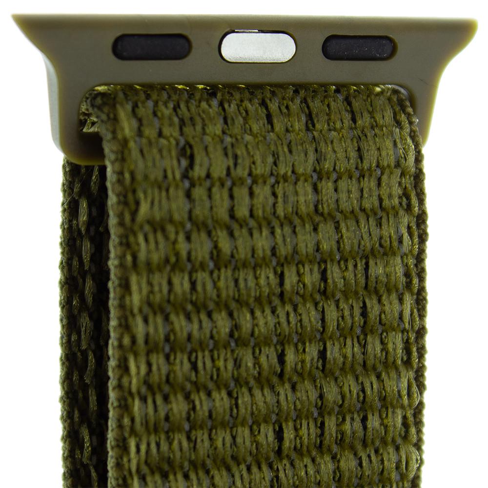 Ремешок нейлоновый Sport Loop Band для Apple Watch 38/40/41 мм Series SE/7/6/5/4/3/2/1 №30 Olive Flak - фото 3