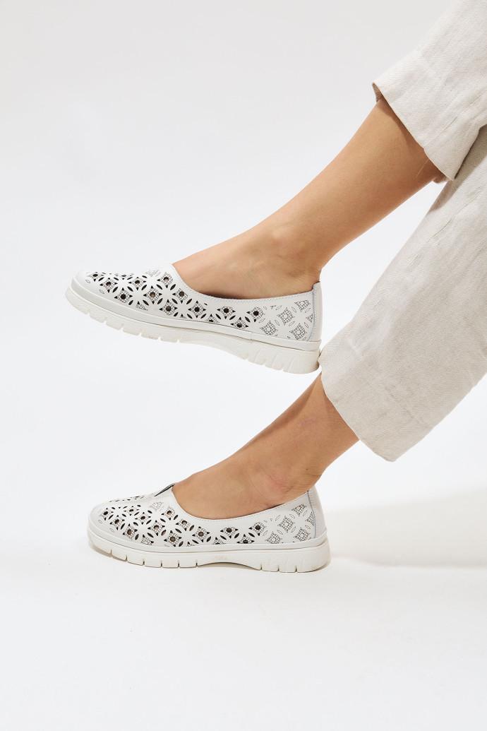 Мокасины женские ALLSY кожаные р. 40 Белый (195180) - фото 3 Мокасины женские ALLSY кожаные р. 40 Белый (195180) - фото 3