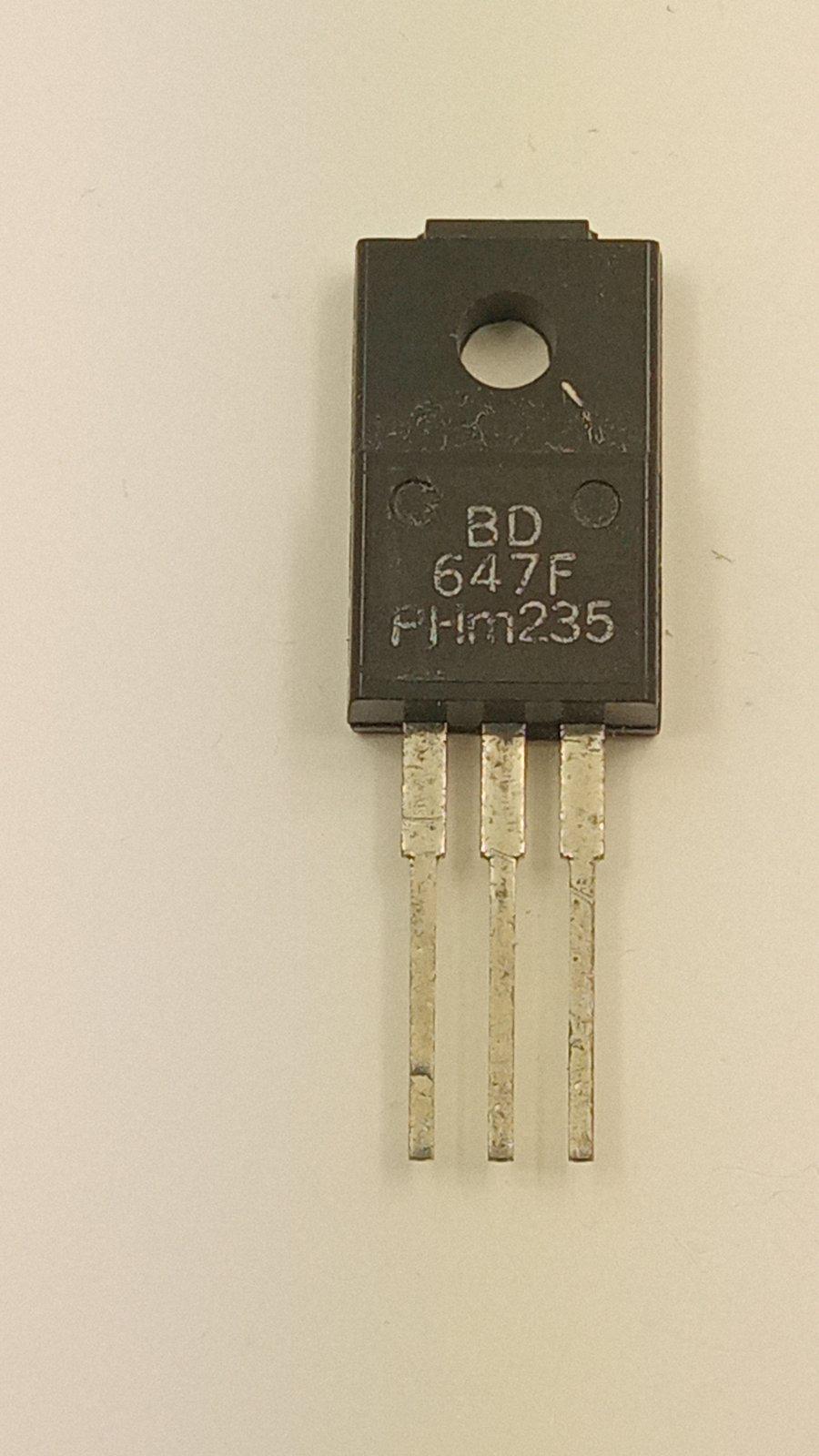 Транзистор BD647F npn 80V/8A/20W/7MHz/h21>750 TO220-FP (07807)