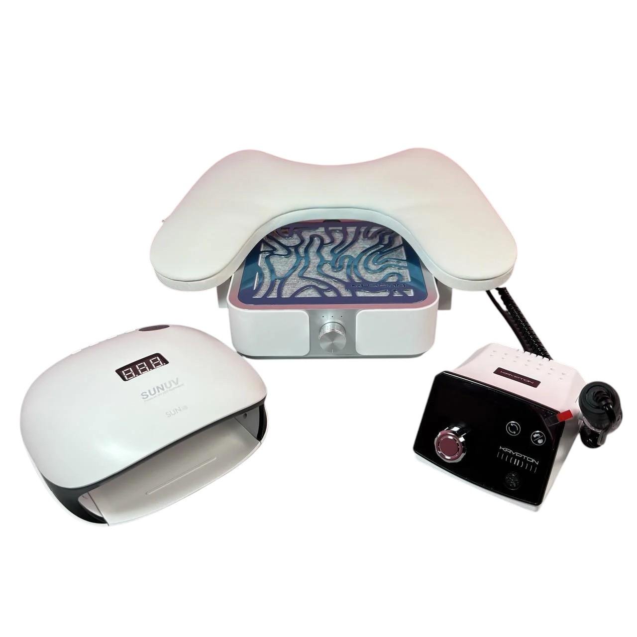 Набір техніки для манікюру лампа SUN 4S/фрезер Krypton II/витяжка MUSSON X2 та підлокітник (2796841468)