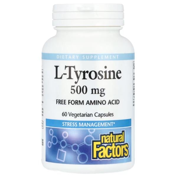 Тирозин Natural Factors L-Tyrosine 500 мг 60 вег. капс. (000022057)