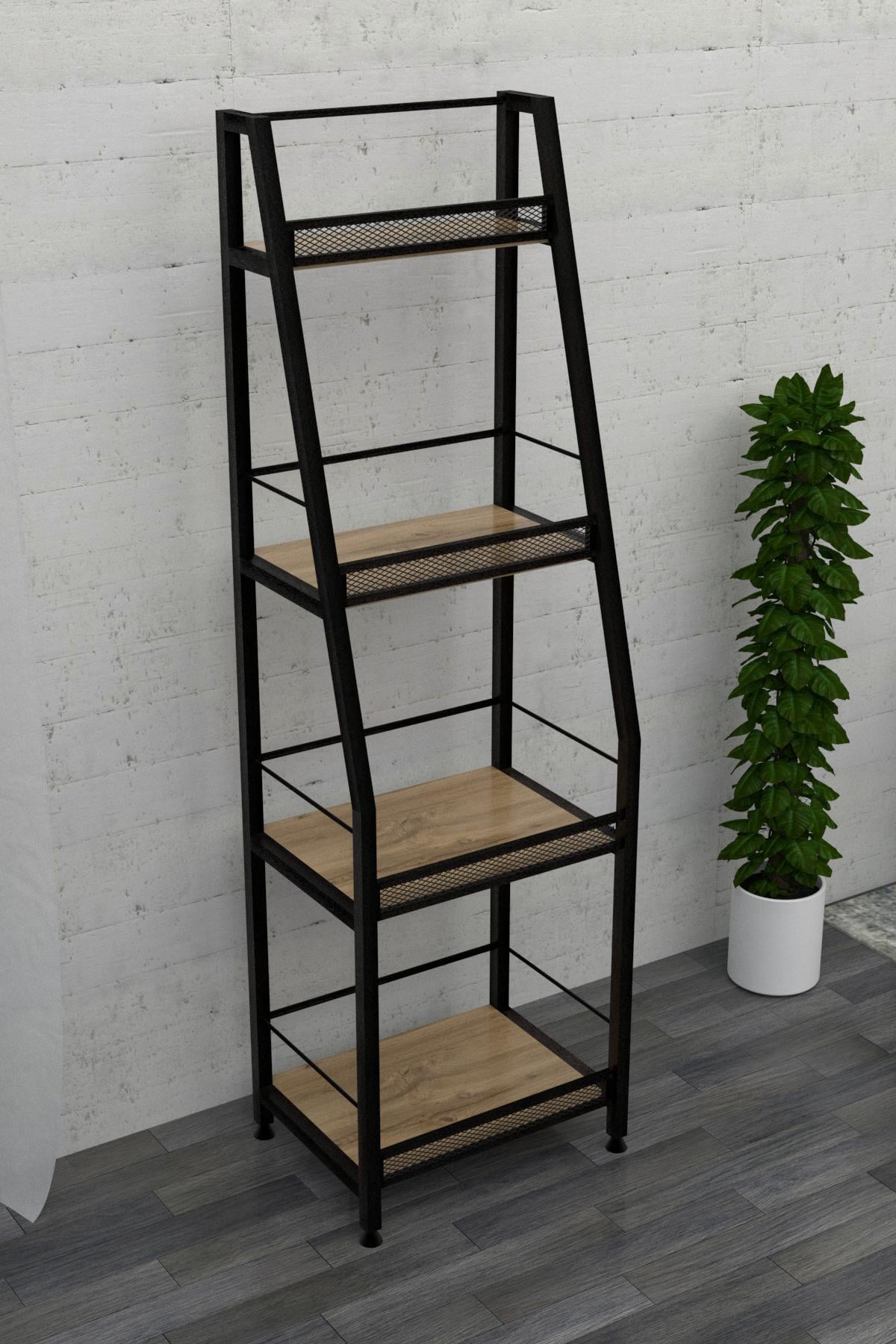 Стеллаж барный EcoLoft Арчер DSP-1267 в стиле лофт Дуб аппалачи (29819675)